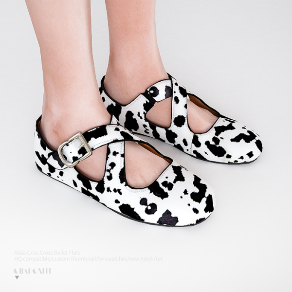 Alpha Alaïa Criss Cross Ballet Flats by simsfinds - The Sims 4 Custom Content