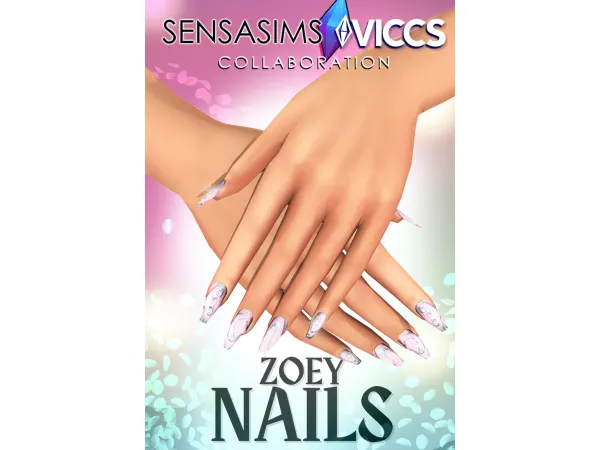 VICCS X SENSASIMS_ DEMON HUNTERS KPOP ZOEY NAILS (TEEN-ELDER)