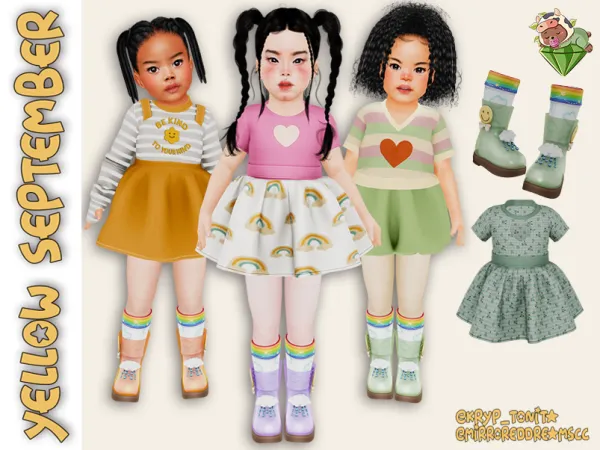 Maxis Match Yellow September by kryptonita - The Sims 4 Custom Content