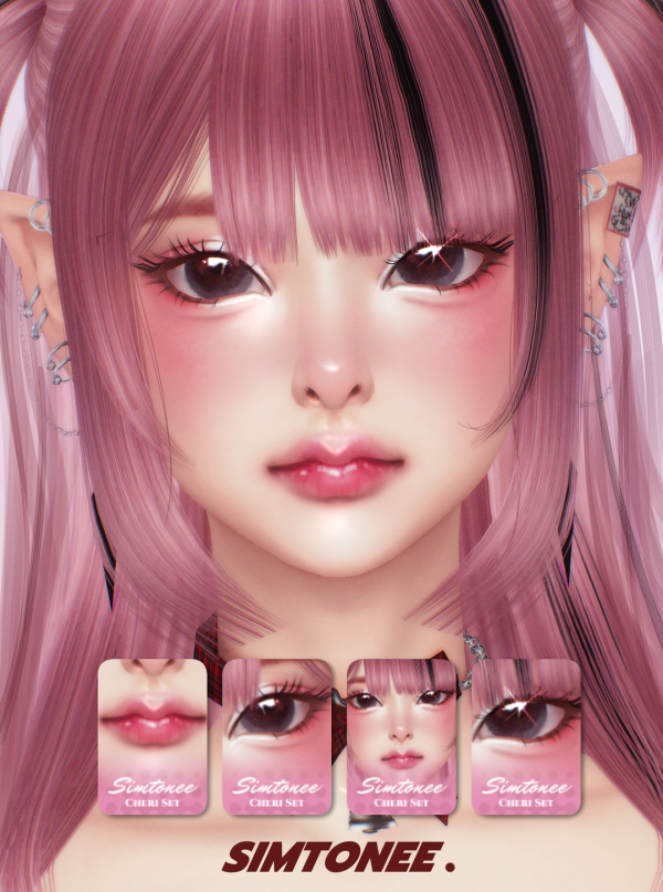 Mix Simtonee Cherὶ Set by simsfinds - The Sims 4 Custom Content