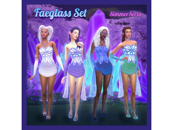 Maxis Match Faeglass Set by SimmerSeria - The Sims 4 Custom Content