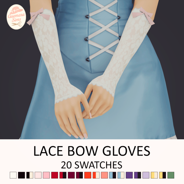 Maxis Match Lace Bow Gloves by simsfinds - The Sims 4 Custom Content