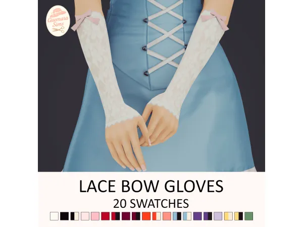 Maxis Match Lace Bow Gloves by Guemara - The Sims 4 Custom Content