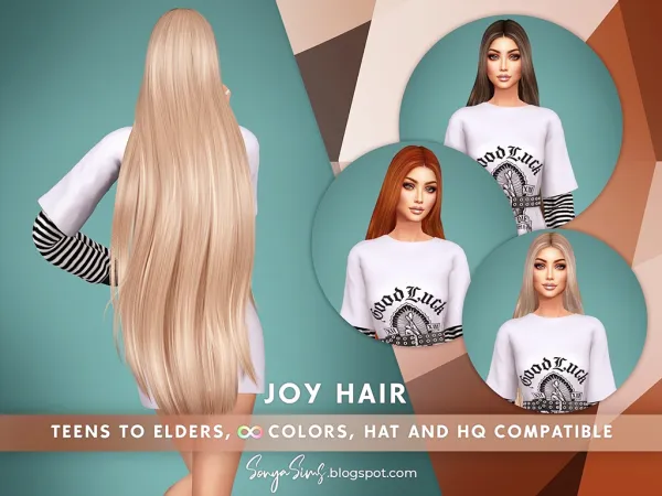 Alpha Joy Hair [Simsfinds] by sonyasims - The Sims 4 Custom Content