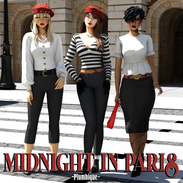 Mix Midnight in Paris Set Drop by simsfinds - The Sims 4 Custom Content