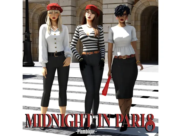 Mix Midnight in Paris u2013 Set Drop by Plumbique - The Sims 4 Custom Content