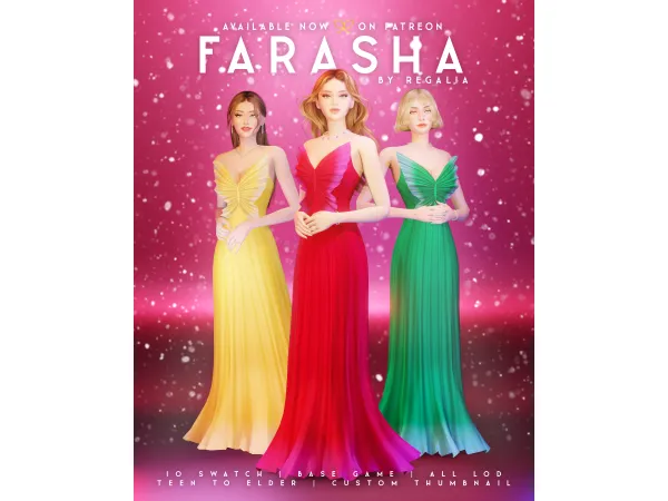 FARASHA DRESS by simsregalia