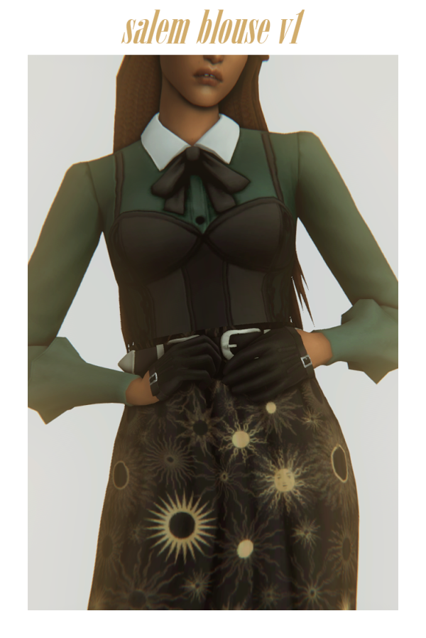 Maxis Match salem blouse by simsfinds - The Sims 4 Custom Content