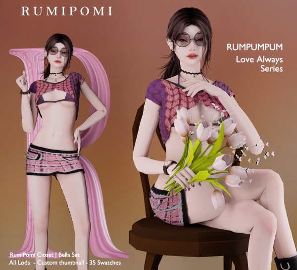 Alpha Rumpumpum_Bella Set by rumi_pomi - The Sims 4 Custom Content