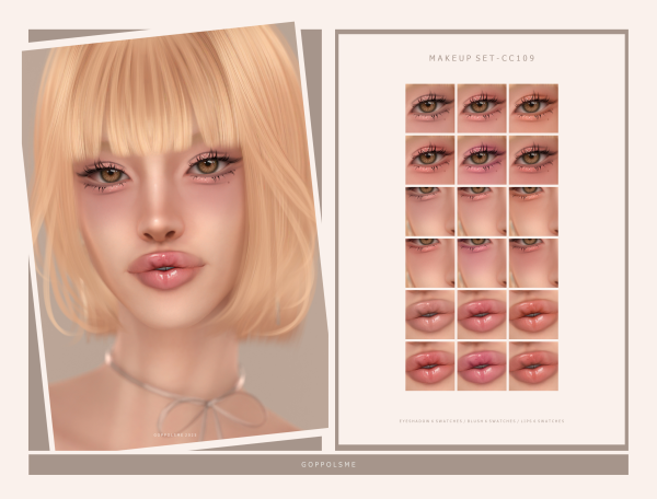Alpha GPME GOLD MAKEUP SET CC109 by simsfinds - The Sims 4 Custom Content