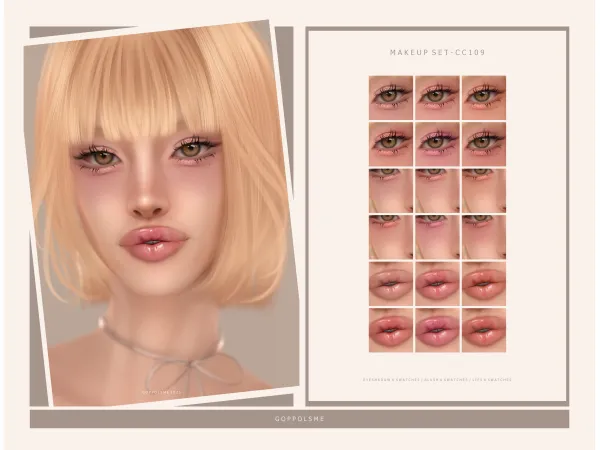 Alpha GPME GOLD MAKEUP SET CC109 by goppolsme - The Sims 4 Custom Content