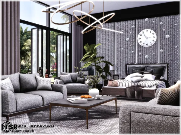 Mix B29 Bedroom by marychabb - The Sims 4 Custom Content