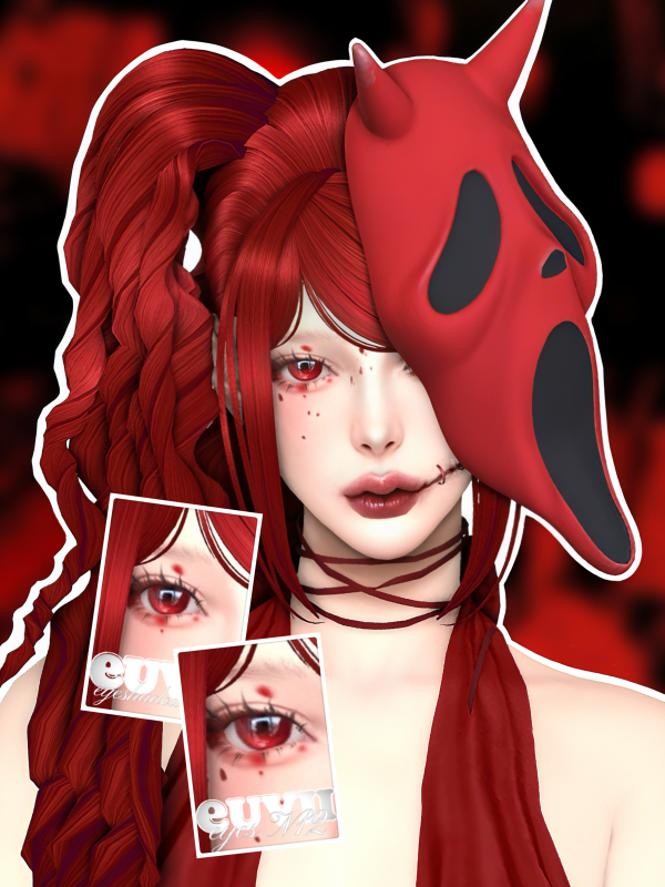 Mix [euvii] Stigmata makeup set by simsfinds - The Sims 4 Custom Content