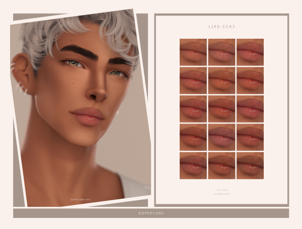 Alpha GPME GOLD Lips CC43 by simsfinds - The Sims 4 Custom Content