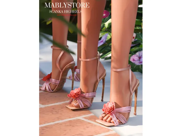 Alpha SCANKA HIGHHEELS by mably - The Sims 4 Custom Content