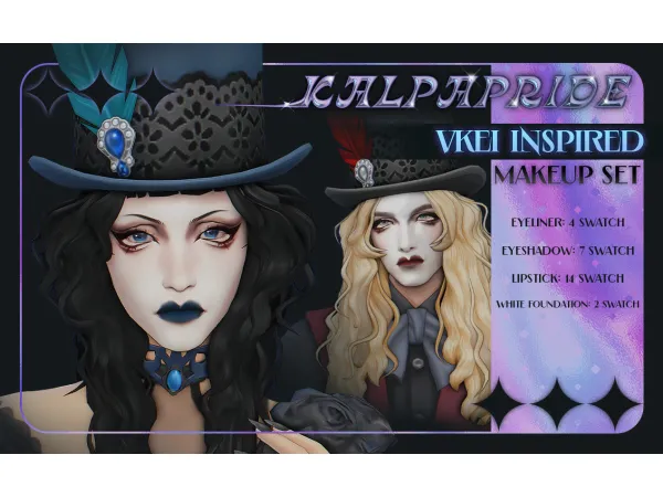 Maxis Match [KalpaPride]Vkei Inspired Makeup Set by simsfinds - The Sims 4 Custom Content