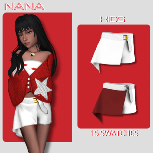 Maxis Match 7NANA Skirted shorts by 7nana - The Sims 4 Custom Content