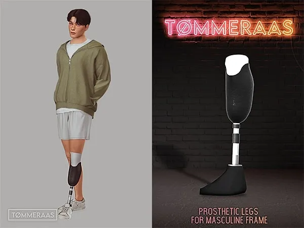 Mix TØMMERAAS Prosthetic Legs for Men by tommeraas - The Sims 4 Custom Content