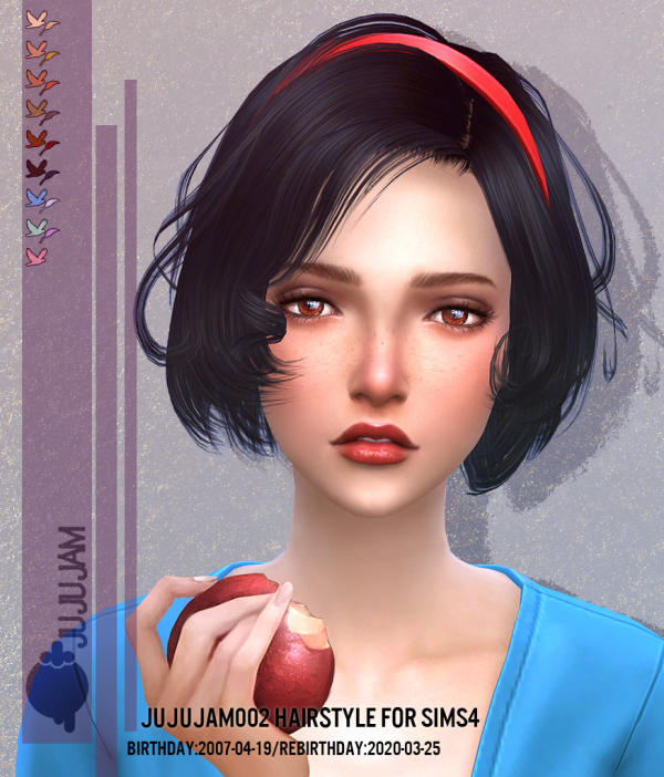 Alpha Jujujam002 Hair by simsfinds - The Sims 4 Custom Content