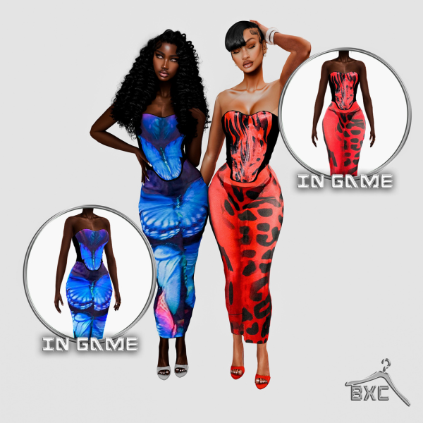 Alpha ALEJANDRO COLLECTION CORSET DRESS by simsfinds - The Sims 4 Custom Content