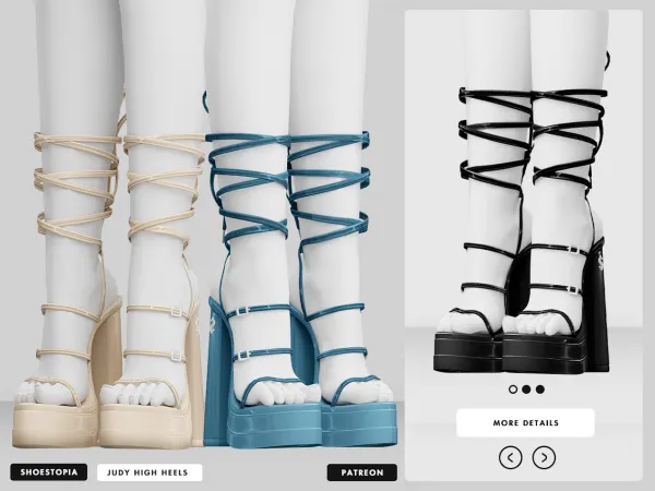 Alpha Judy High Heels by shoestopia - The Sims 4 Custom Content