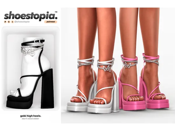 Alpha gabi high heels by shoestopia - The Sims 4 Custom Content