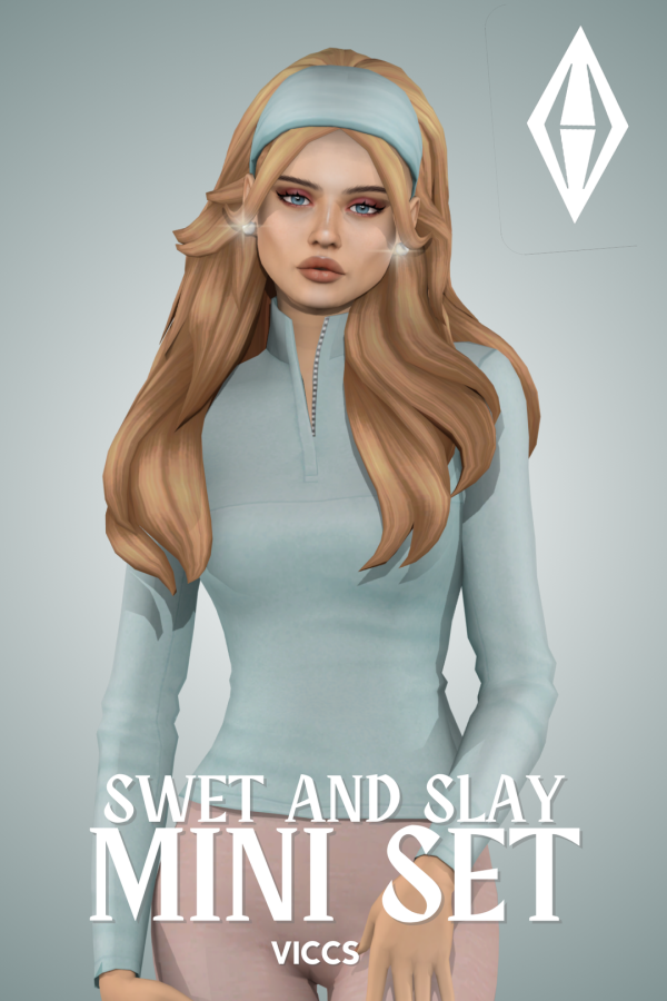 Maxis Match VICCS_SWEAT AND SLAY MINI SET (TEEN ELDER) by viccs - The Sims 4 Custom Content