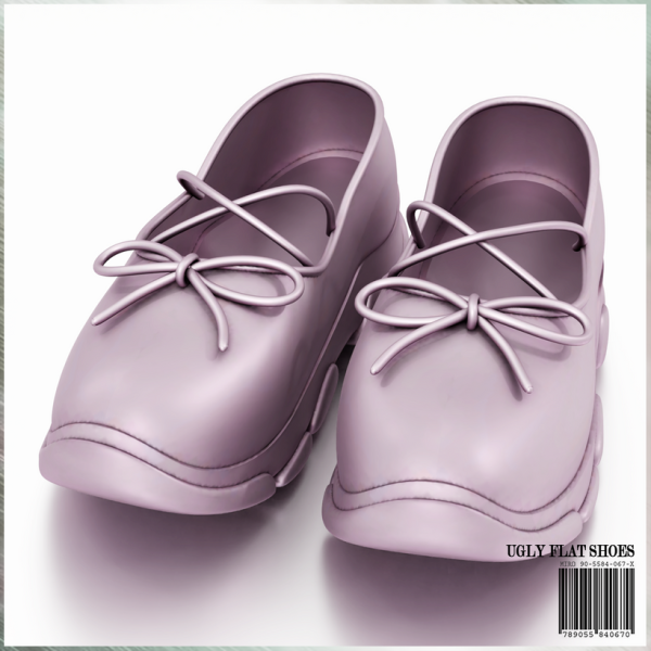 Alpha Ugly Flat Shoes by simsfinds - The Sims 4 Custom Content