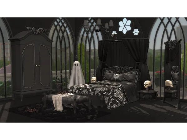 Mix Paranormal Ariel Bedroom by Nemesis - The Sims 4 Custom Content