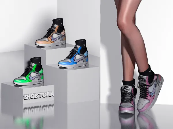 Alpha Pinky Sneakers by shoestopia - The Sims 4 Custom Content