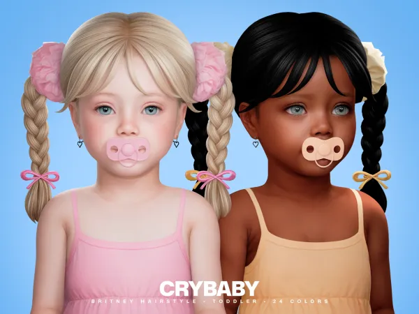 Maxis Match Britney Hairstyle + Acc by crybaby - The Sims 4 custom content