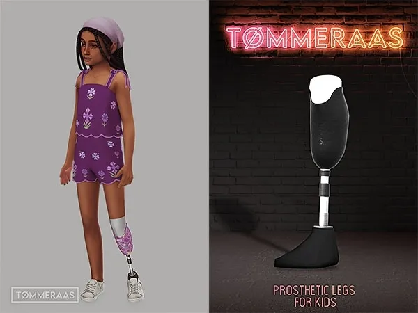 Mix TØMMERAAS Prosthetic Legs for Kids by tommeraas - The Sims 4 Custom Content
