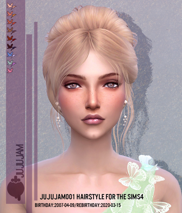 Alpha Jujujam001 Hair by simsfinds - The Sims 4 Custom Content