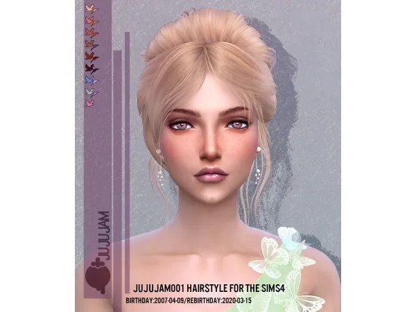 Alpha Jujujam001 Hair - The Sims 4 Custom Content