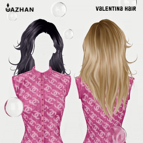 Mix [VALENTINA HAIR] by simsfinds - The Sims 4 Custom Content