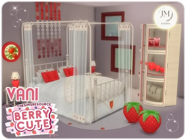Mix berryCute Vani bedroom set by jomsims - The Sims 4 Custom Content