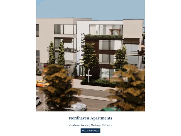 Nordhaven Apartments + Karaoke, Pottery & Bookshop by TheSimSideofLuca