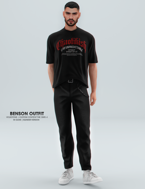 Alpha Volkstone Benson Outfit by volkstonesims - The Sims 4 Custom Content