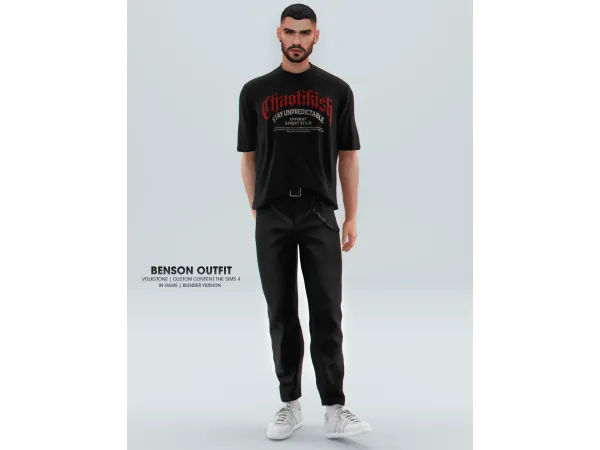 Alpha Volkstone Benson Outfit - The Sims 4 Custom Content