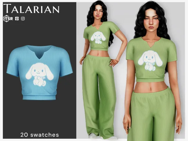 Alpha Winnie Tshirt by thesimsresource - The Sims 4 Custom Content