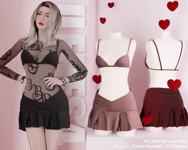 Alpha ILN Daria Set by ilenes4 - The Sims 4 Custom Content