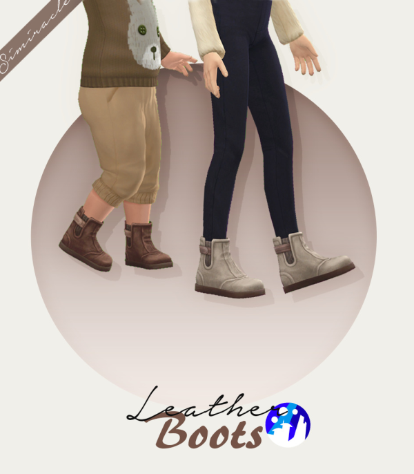 Maxis Match Leather Boots by simsfinds - The Sims 4 Custom Content