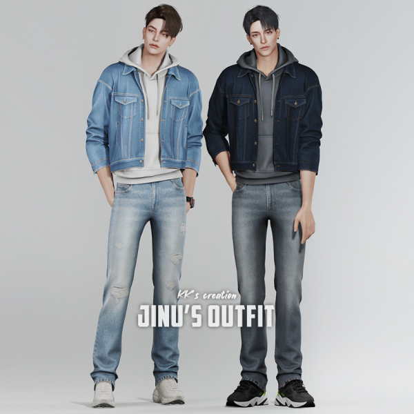 Alpha [KK] JINU's outfit by simsfinds - The Sims 4 Custom Content