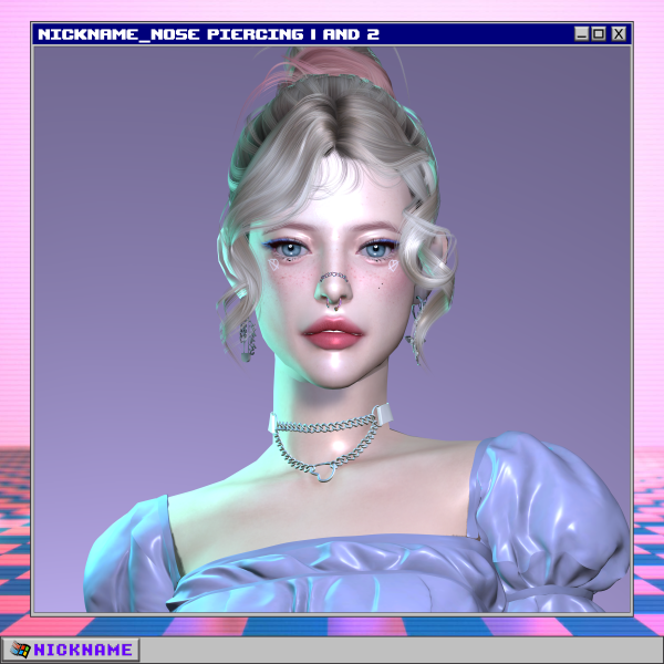 Alpha [ACC] nose piercing 1 and 2 by simsfinds - The Sims 4 Custom Content