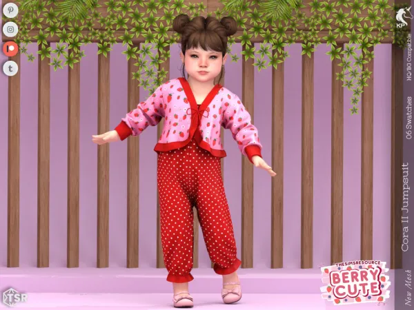 Mix Cora II Jumpsuit Toddler by thesimsresource - The Sims 4 Custom Content