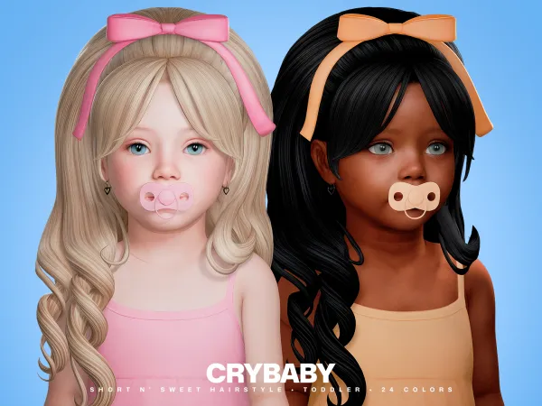 Maxis Match CRYBABY Short n' Sweet Hairstyle + Acc I Toddler by crybaby - The Sims 4 custom content