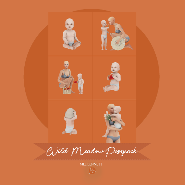 Mix Wild Meadow Posepack by melbennett - The Sims 4 Custom Content