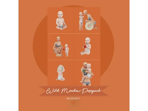 Mix Wild Meadow Posepack - The Sims 4 Custom Content