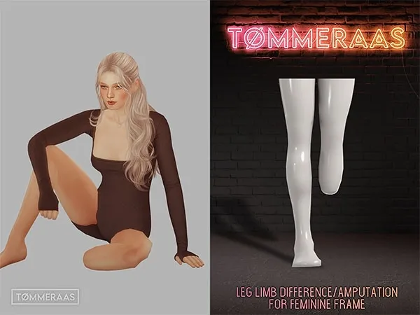Mix Tu00d8MMERAAS Leg Limb DifferenceAmputation for Women - The Sims 4 Custom Content