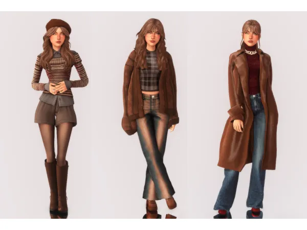 Mix ITu2019S GETTING COLD OUTSIDE LOOKBOOK by nataliemonique - The Sims 4 Custom Content